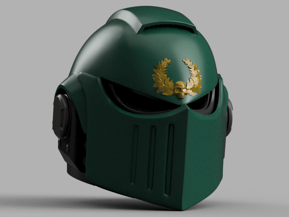 STL 3D Print Files Space Marine Helmet Warhammer Bulwark Champion Basic Bulwark Death Angel Primaris Astartes MK X MK 10 Wh40k Helmet Cosplay 1:1