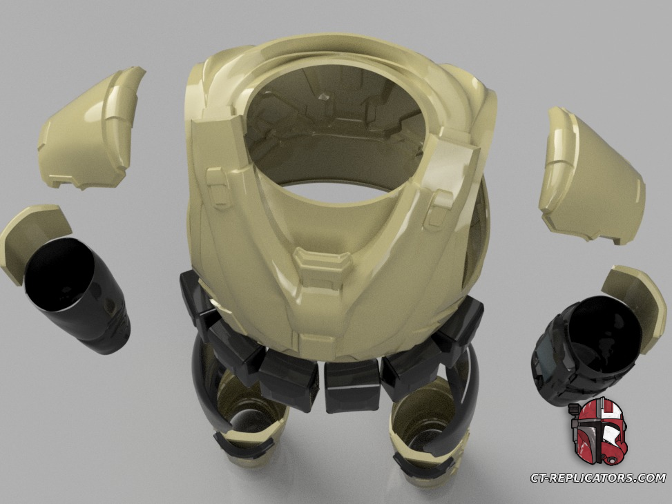 STL 3D Print Files Helldivers 2 - SC-30 Trailblazer Scout Armor DIY KIT Cosplay 1:1
