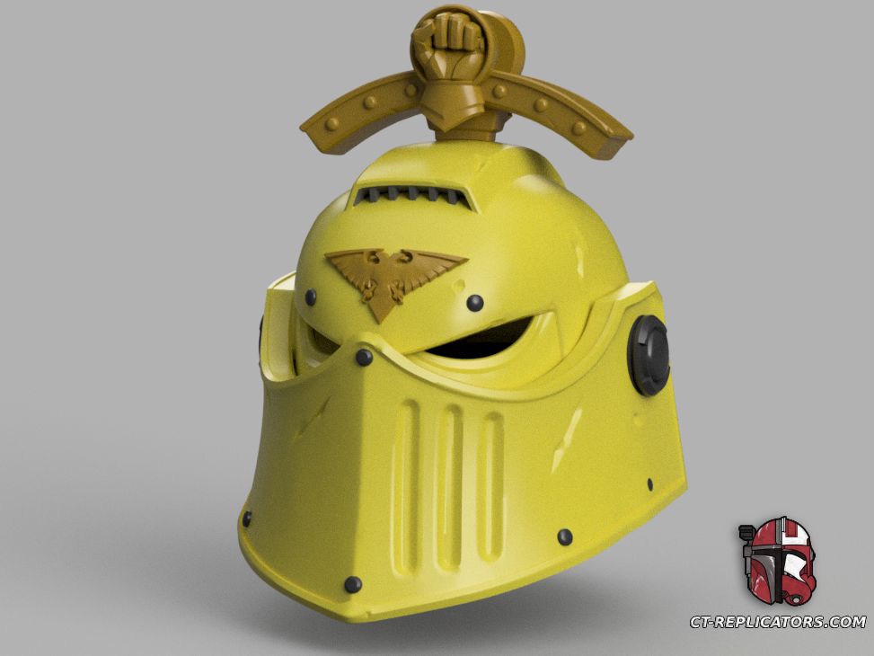 Imperial Fist Champion SpaceMarine 2 Helmet 1:1 Replica Cosplay