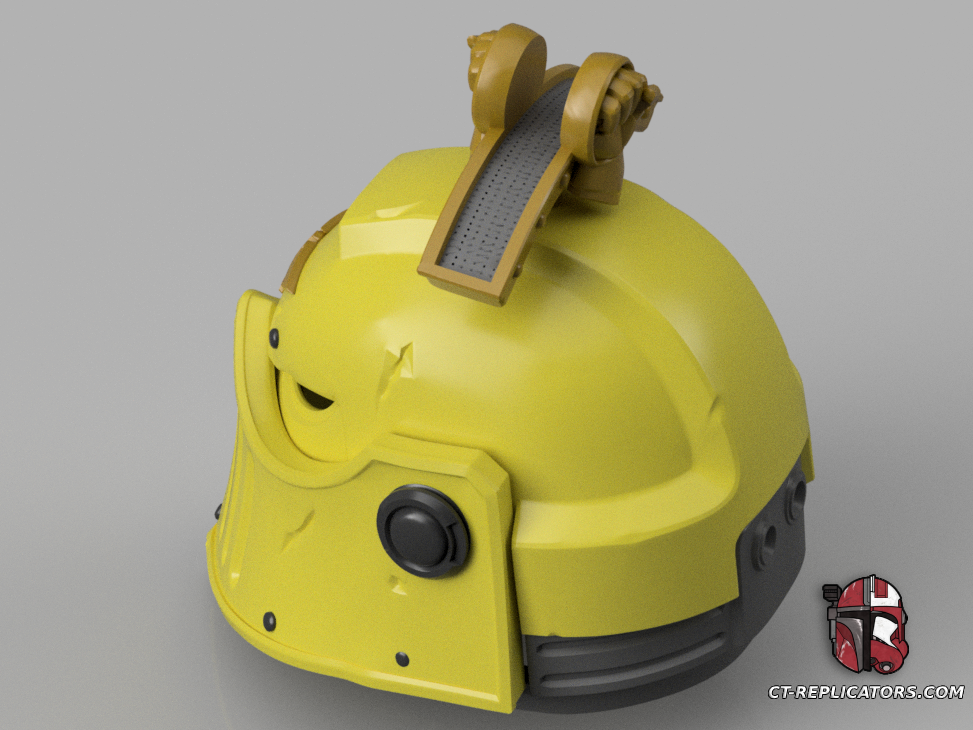 Imperial Fist Champion SpaceMarine 2 Helmet 1:1 Replica Cosplay