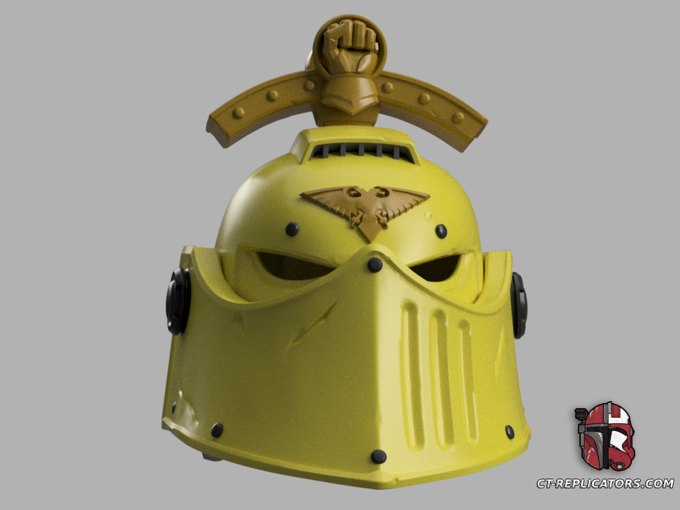 Imperial Fist Champion SpaceMarine 2 Helmet 1:1 Replica Cosplay