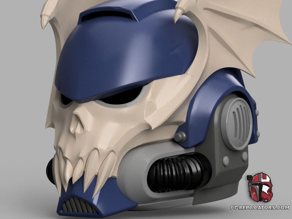 STL 3D Print Files Night Lord Heretic Primaris Helmet Space Marine MK X MK 10 Helmet Cosplay 1:1