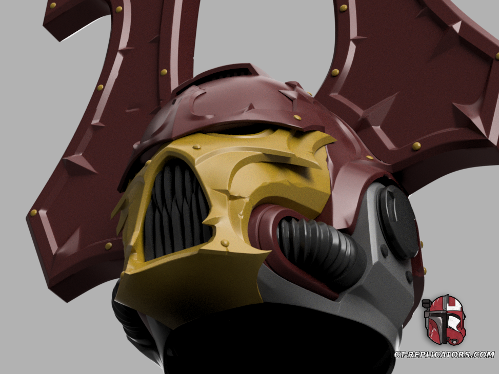 STL 3D Print Files Khorne Berserker Helmet Space Marine 2 1:1 Replica Cosplay 40k