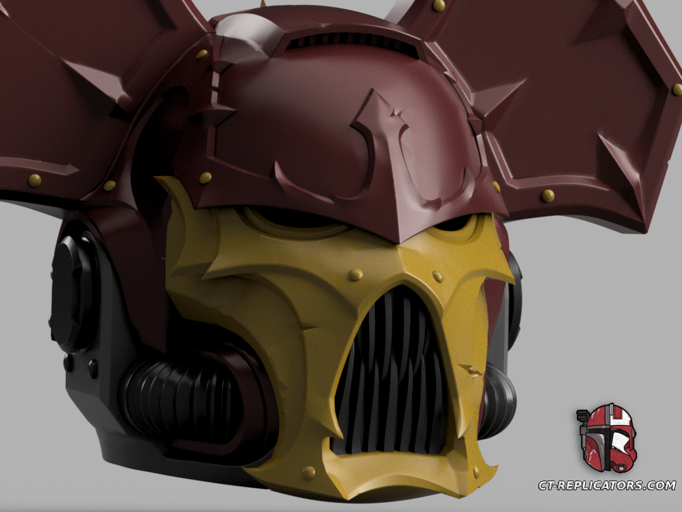 STL 3D Print Files Khorne Berserker Helmet Space Marine 2 1:1 Replica Cosplay 40k