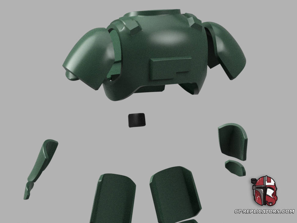 STL 3D Print Files Cadian Imperial Guardsman Shock Trooper Armor Cosplay Replica 1:1