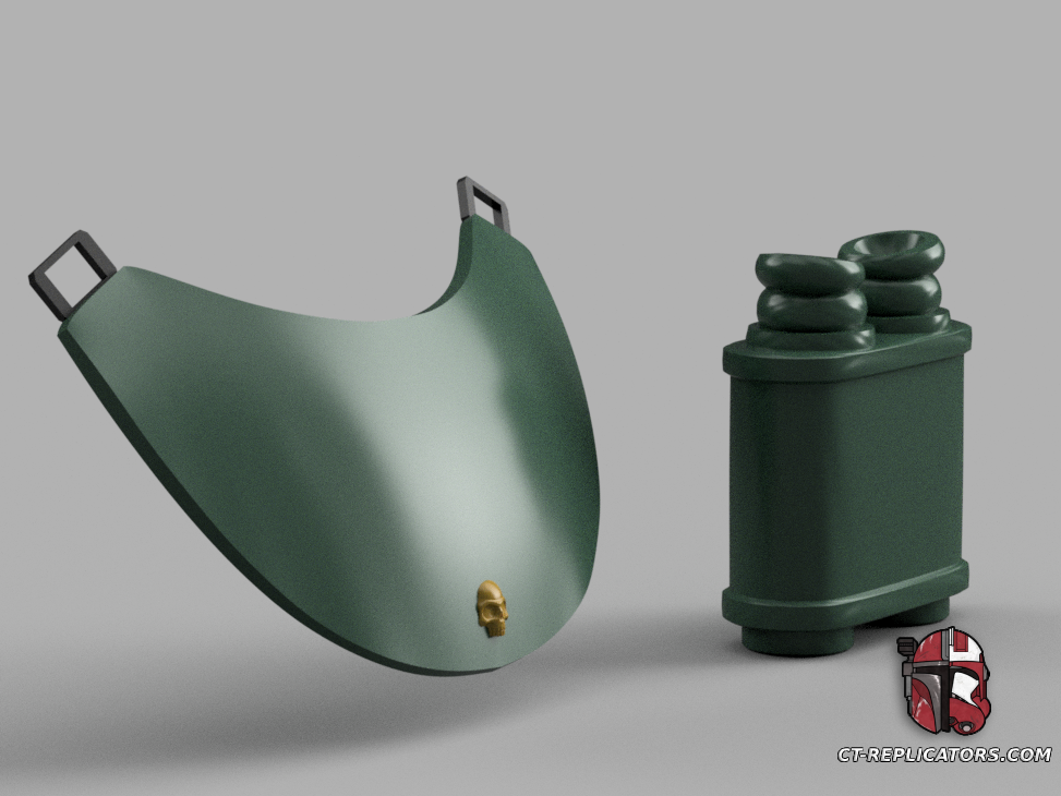 STL 3D Print Files Cadian Imperial Guardsman Shock Trooper Rangefinder and Chest Armor 1:1 Cosplay Replica