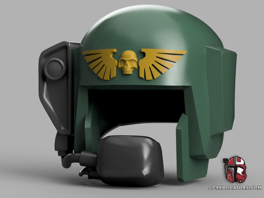 STL 3D Print Files Cadian Imperial Guardsman Shock Trooper Helmet Cosplay Replica 1:1 Vox Version