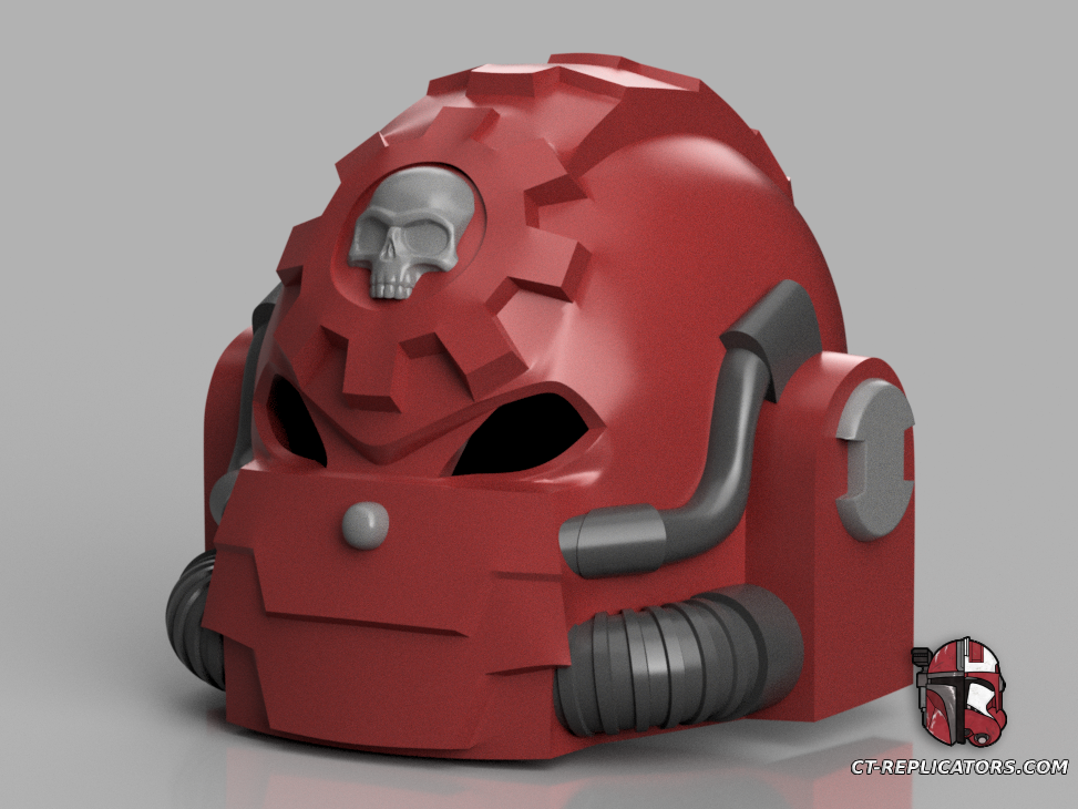 STL 3D Print Files Battle Sector Tech Space Marine Helmet Cosplay 1:1 Replica