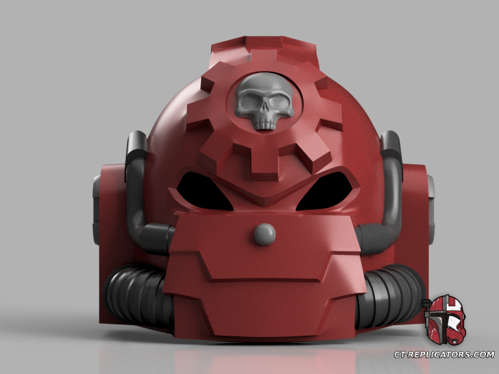 STL 3D Print Files Battle Sector Tech Space Marine Helmet Cosplay 1:1 Replica