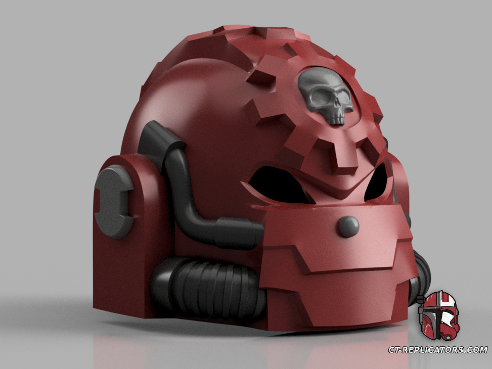 STL 3D Print Files Battle Sector Tech Space Marine Helmet Cosplay 1:1 Replica