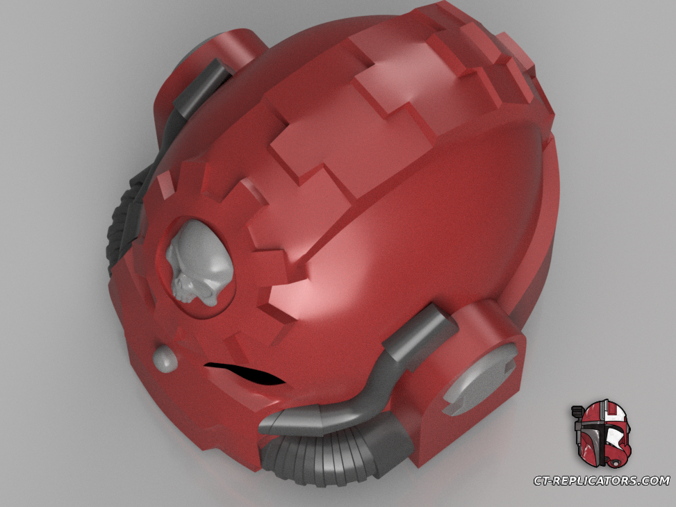 STL 3D Print Files Battle Sector Tech Space Marine Helmet Cosplay 1:1 Replica