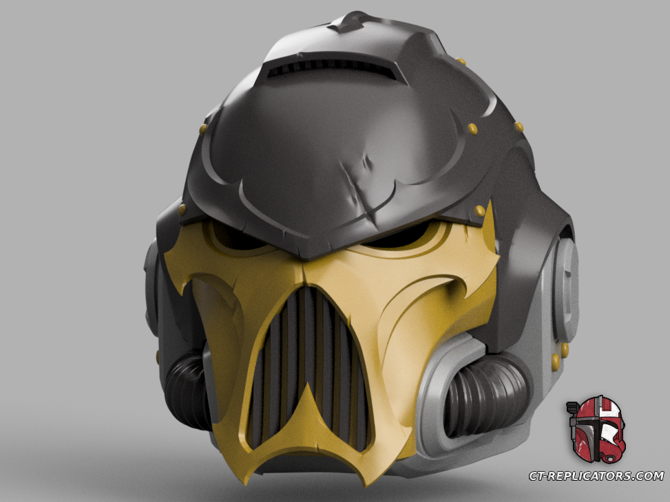 STL 3D Print Files Black Legion Helmet Chaos Space Marine 1:1 Replica Cosplay