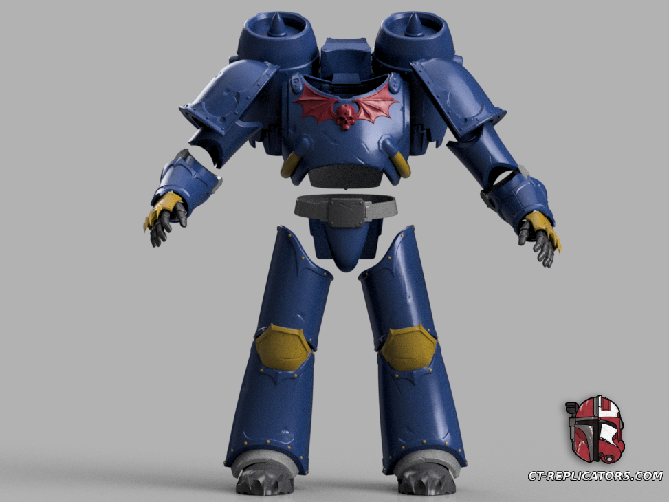 STL 3D Print Files Night Lord SpaceMarine 2 Armor 1;1 Replica Cosplay 2M