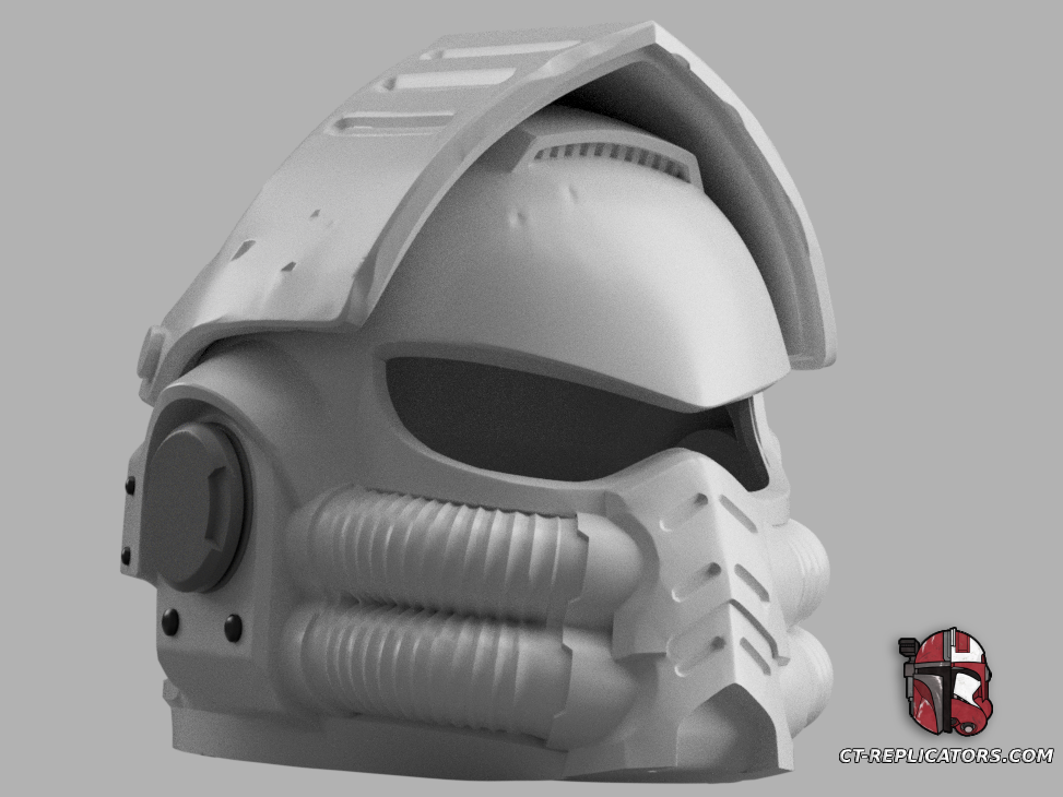 STL 3D Print Files V2 Bulwark SpaceMarine 2 Helmet 1:1 Replica Cosplay