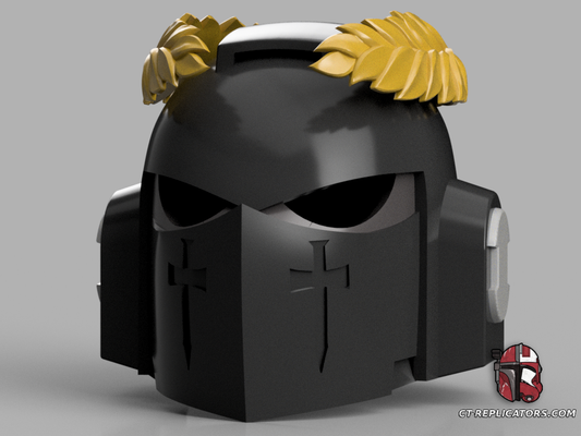 STL 3D Print Files Dark Templar Champion SpaceMarine MK.7 Helmet 1:1 Replica Cosplay