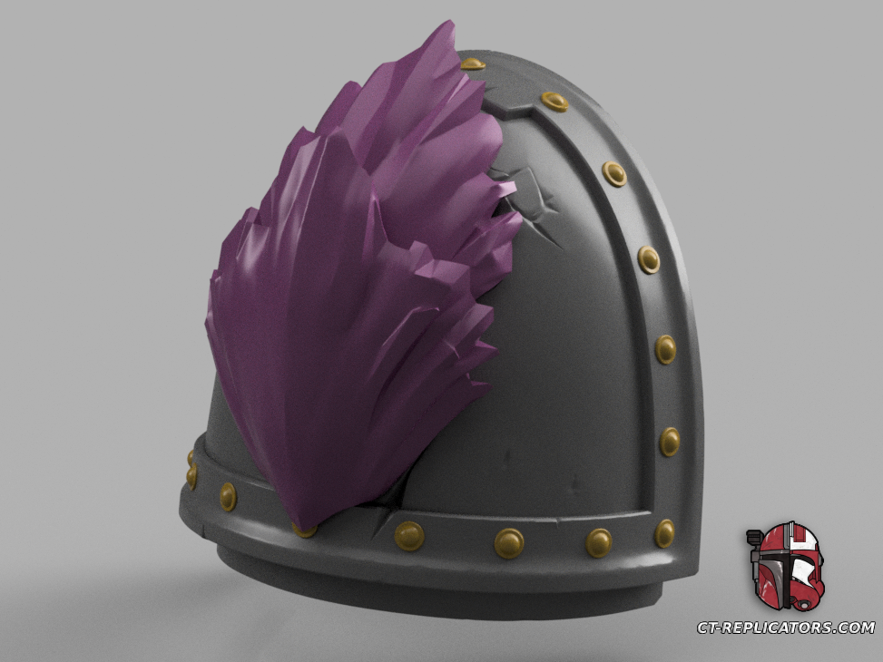 STL 3D Print Files Battle-Worn Event Shoulder Pauldron Armor Space Marine 2 1:1 Cosplay Replica