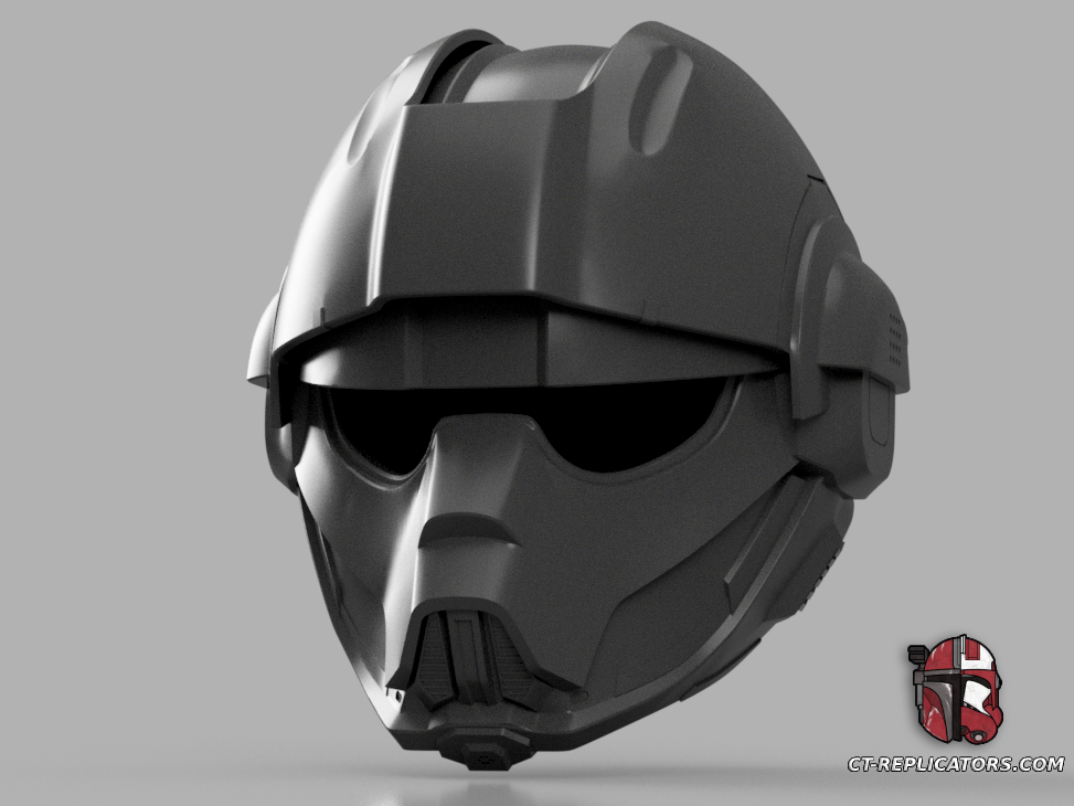STL 3D Print Files Helldivers 2 SR-64 Cinderblock Helmet Diy KIT Cosplay 1:1 scale