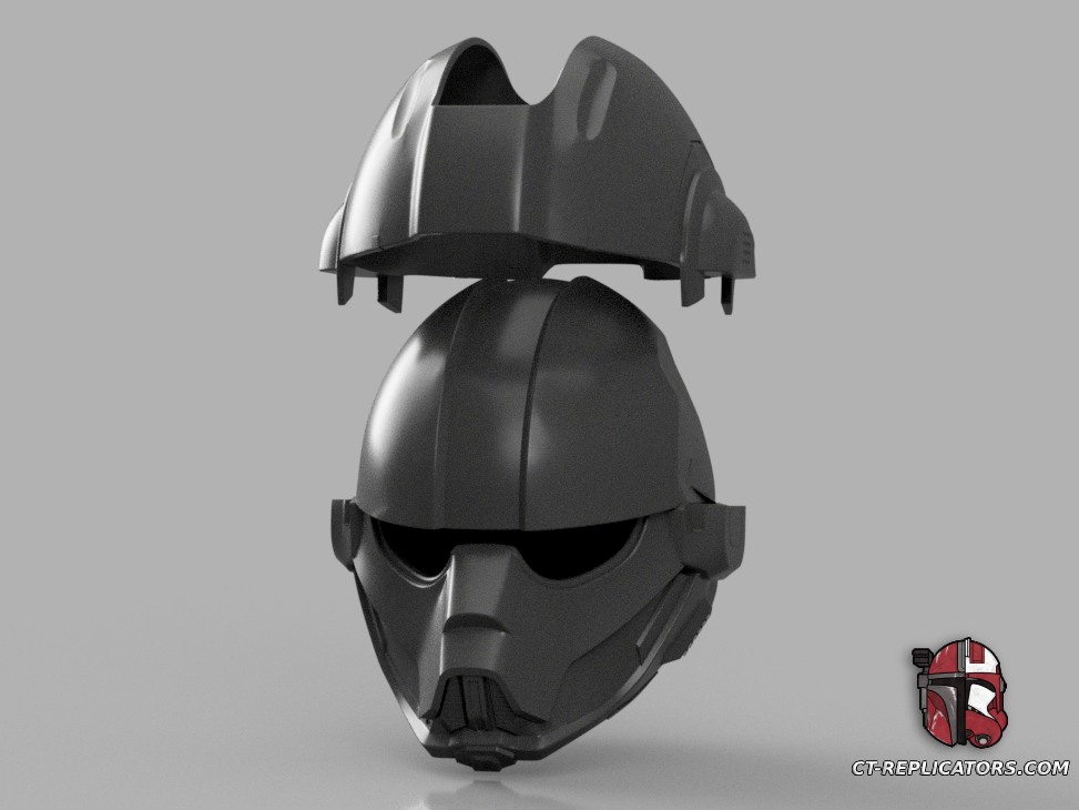 STL 3D Print Files Helldivers 2 SR-64 Cinderblock Helmet Diy KIT Cosplay 1:1 scale