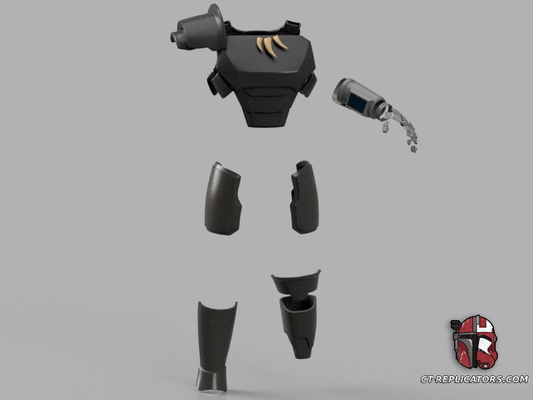 STL 3D Print Files Helldivers 2 GS-17 Frontier Marshal Armor Diy KIT Cosplay 1:1 scale