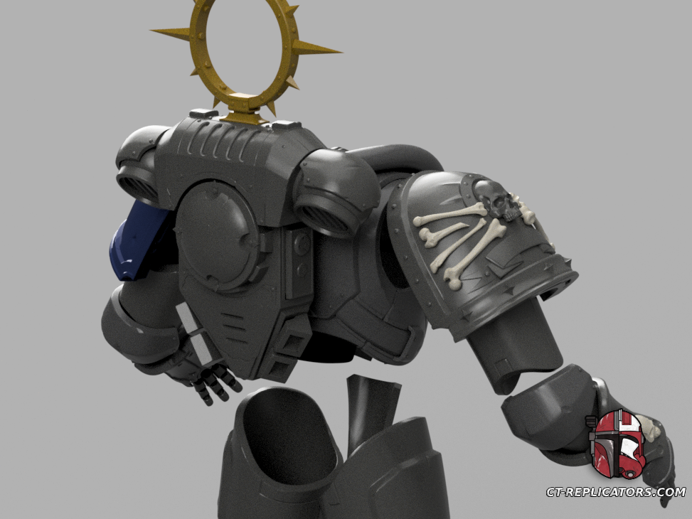Chaplain Space Marine Armor Space 3D print files Replica Cosplay 3D print model files 1:1 Scaled for 2M