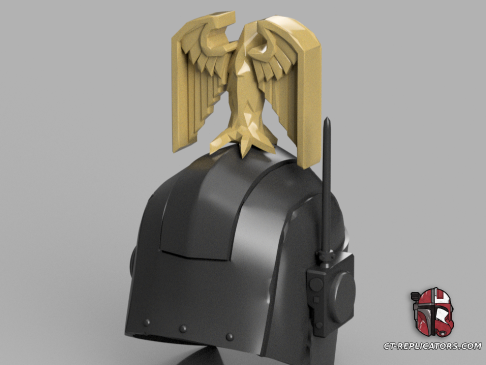STL 3D Print Files The Adeptus Arbites Class Vox Helmet 1:1 Cosplay Replica DARKTIDE