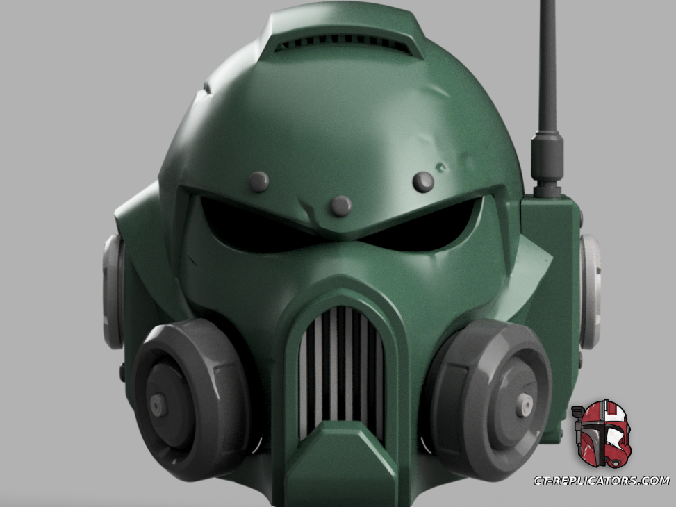 STL 3D Print Files Phobos Space Marine 2 Helmet PVP Update 1:1 Cosplay Replica