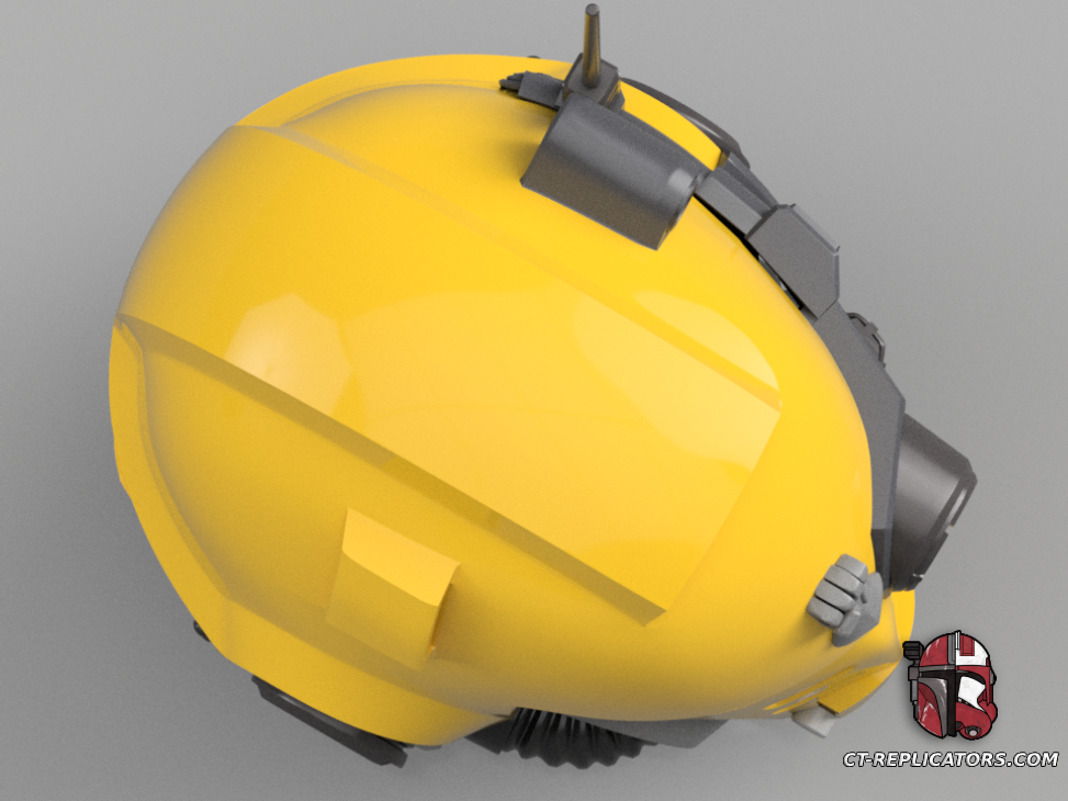 STL 3D Print Files Imperial Fists Operator Champion Space Marine 2 Helmet 1:1 Cosplay Replica