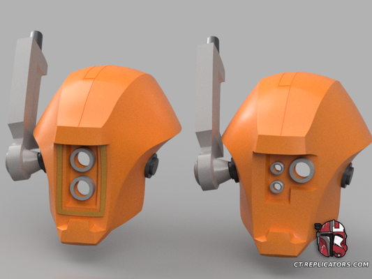 STL 3D Print Files Tau Fire Warrior Helmet 1:1 Cosplay Replica