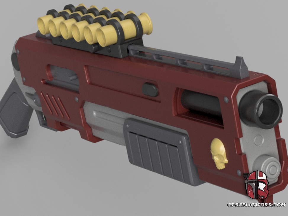 STL 3D Print Files The Adeptus Arbites Class Exterminator Shotgun 1:1 Cosplay Replica DARKTIDE