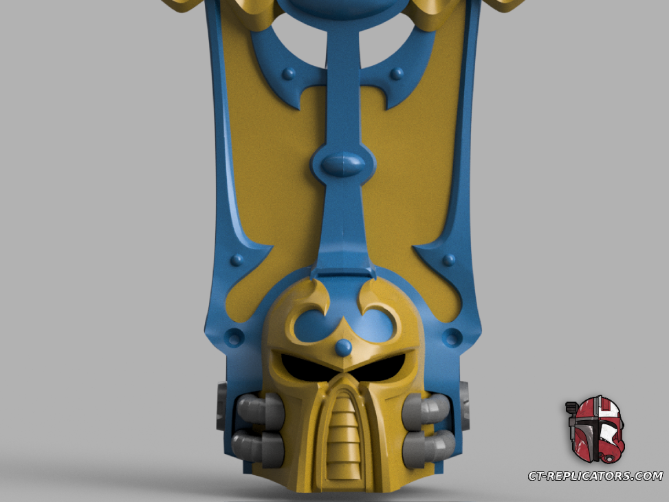 STL 3D Print Files Thousand Sons Sorcerer Rubric Space Marine 2 Helmet Cosplay 1:1