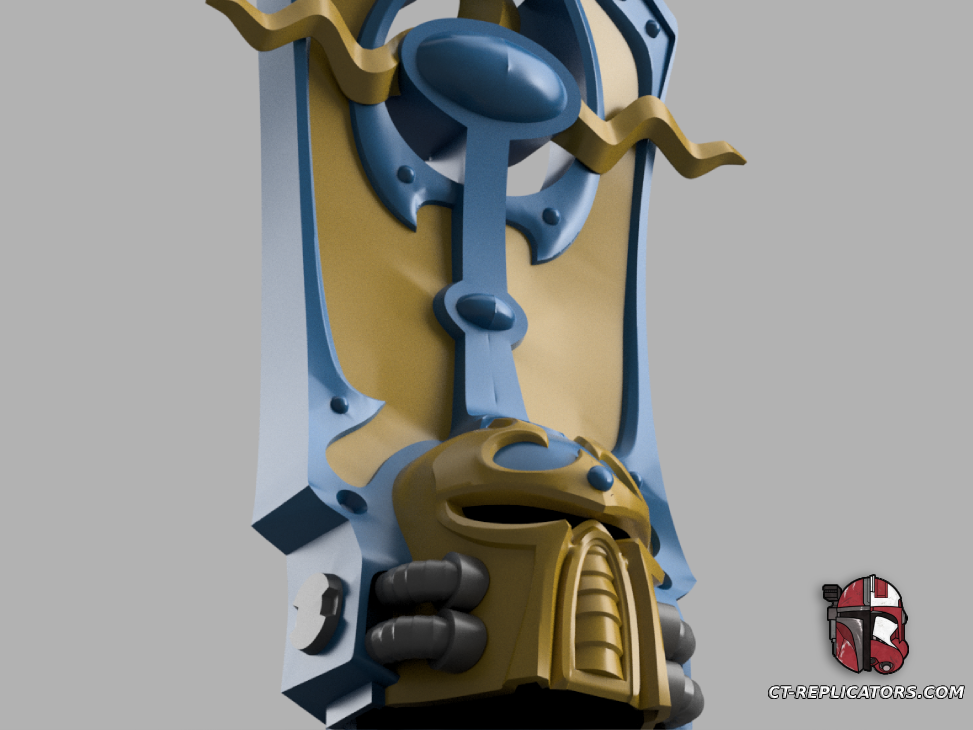 STL 3D Print Files Thousand Sons Sorcerer Rubric Space Marine 2 Helmet Cosplay 1:1