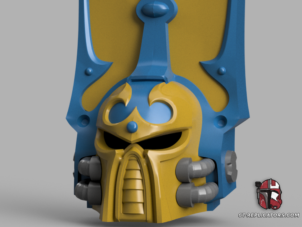 STL 3D Print Files Thousand Sons Sorcerer Rubric Space Marine 2 Helmet Cosplay 1:1