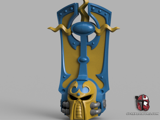 STL 3D Print Files Thousand Sons Sorcerer Rubric Space Marine 2 Helmet Cosplay 1:1
