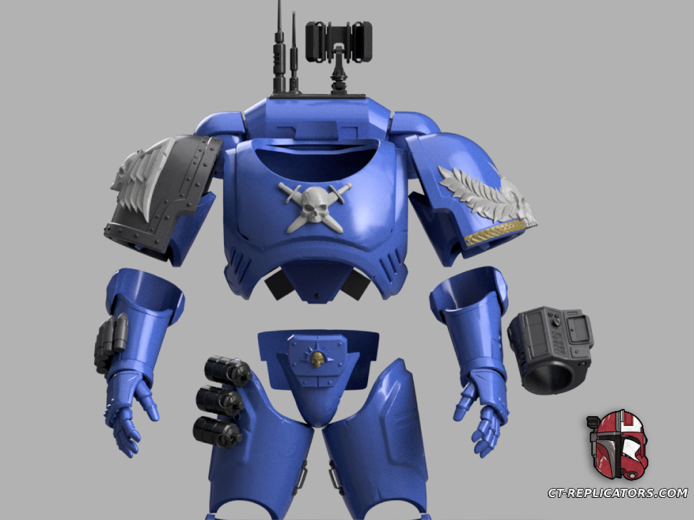 STL 3D Print Files Vanguard Class Space Marine Armor 3D print files Replica Cosplay 3D print model files 1:1 Scaled for 2M