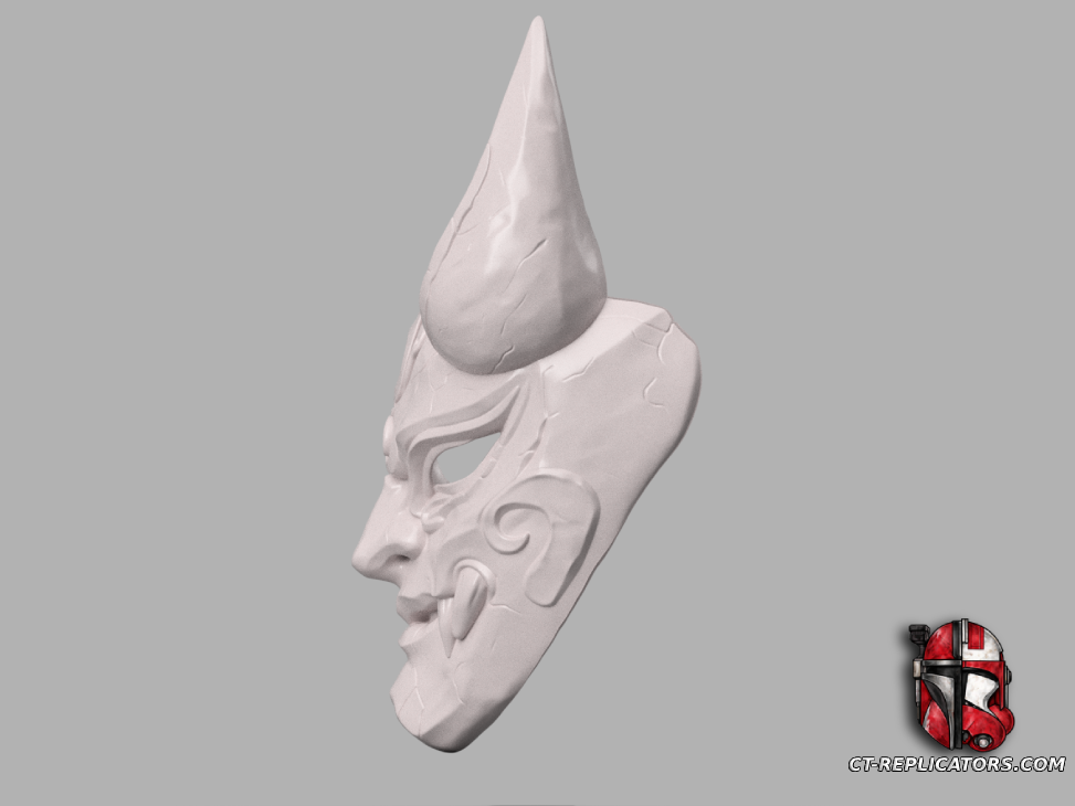 STL 3D Print Files Blood Moon Diana Mask - League Of Legends Cosplay 1:1 Replica