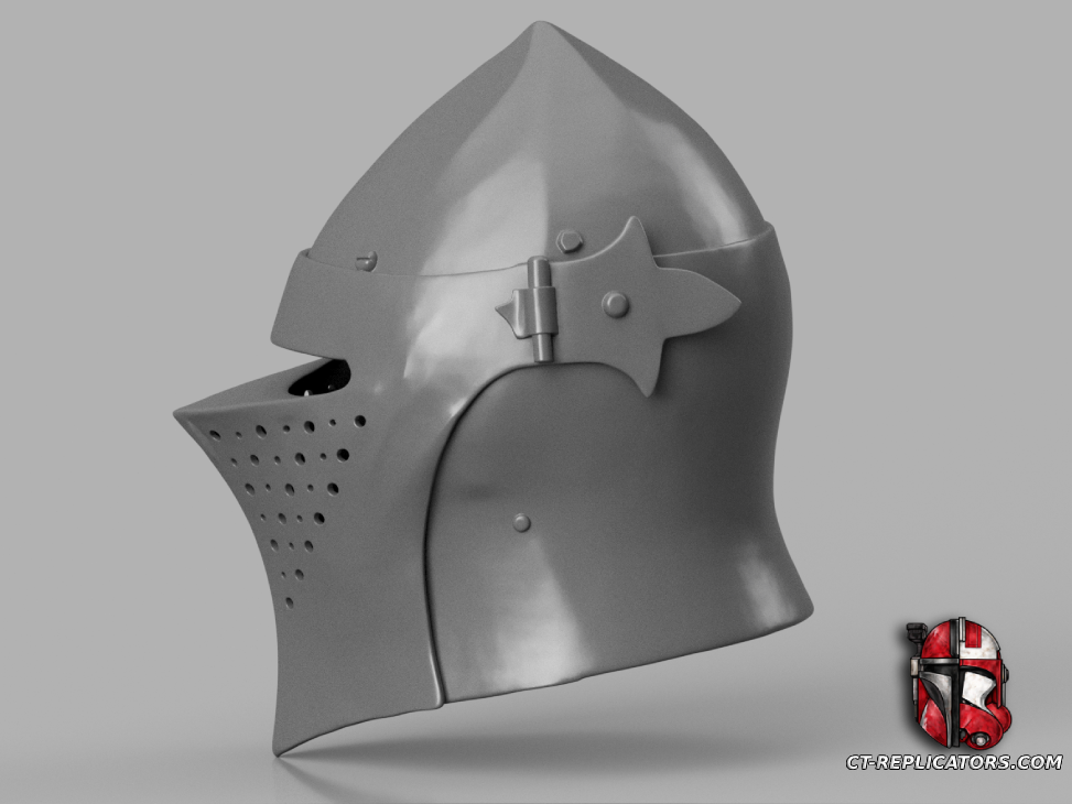 Medieval Helmet Visored Barbuta 1:1 Cosplay Replica