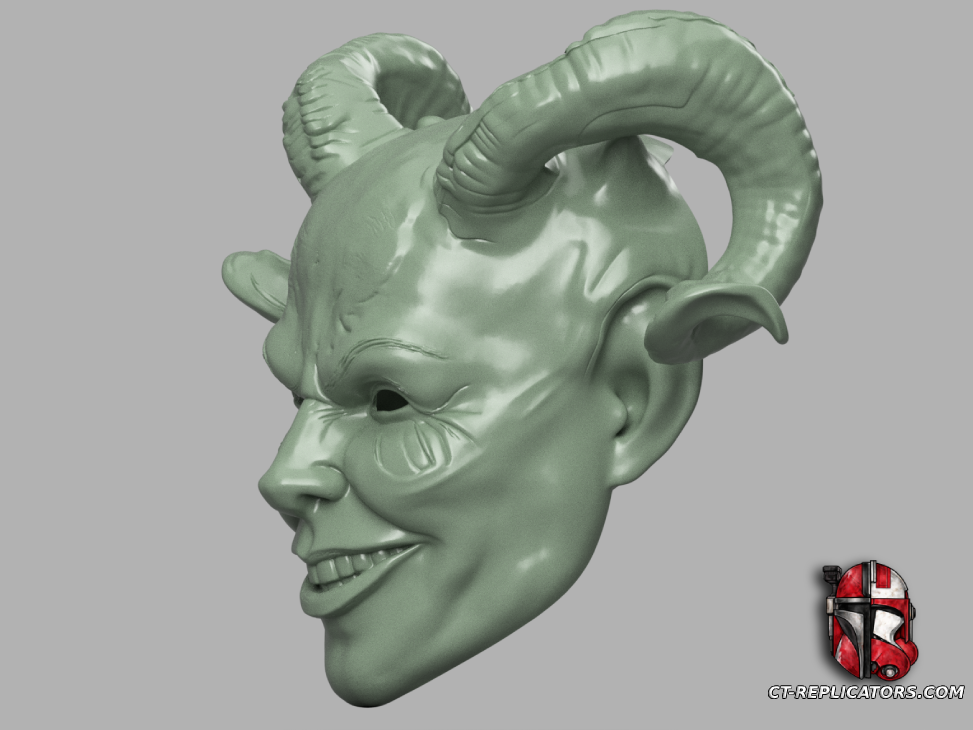 STL 3D Print Files Female Haunted Witch Face mask 1:1 Cosplay Replica