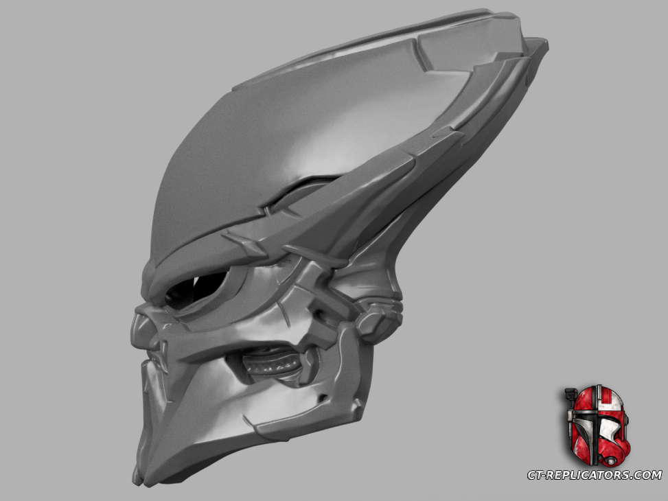 STL 3D Print Files BAD LANDS Father Concept 08 Predator Bio Mask (Helmet) Cosplay 1:1 Replica