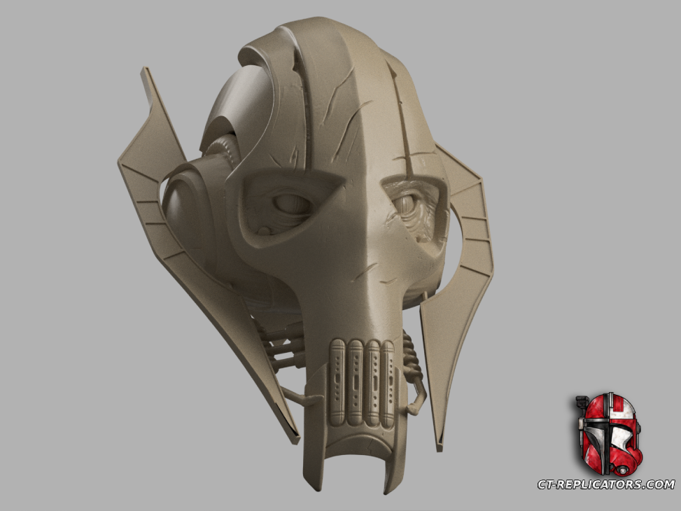 STL 3D Print Files General Grievous ROTS Star Wars Head 1:1 Scale