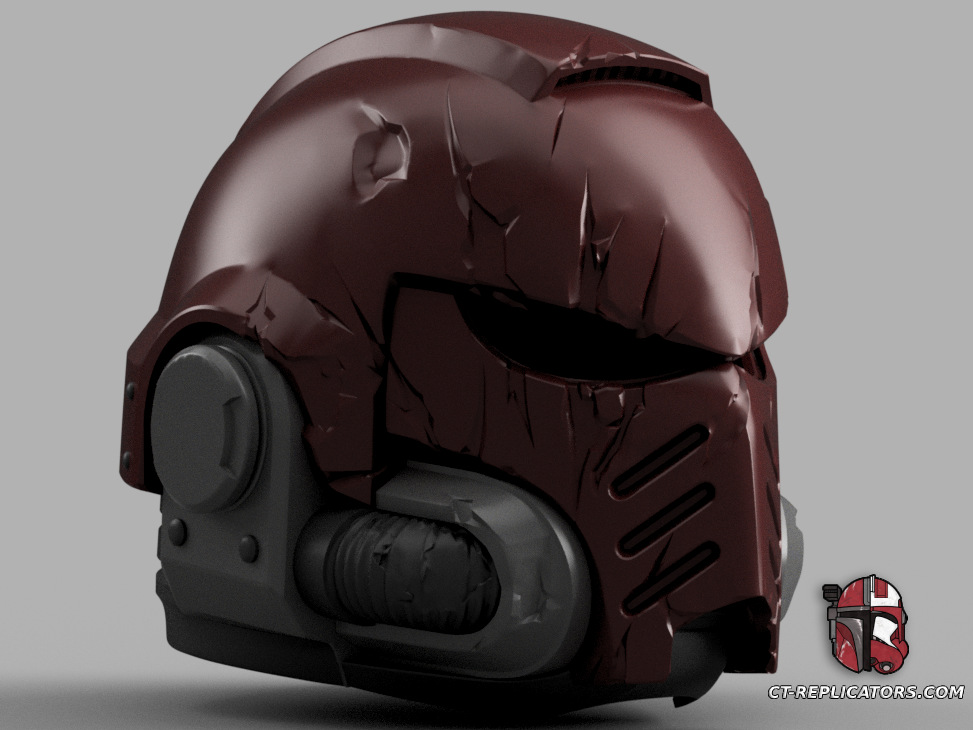 STL 3D Print Files Space Marine Helmet Warhammer Veteran Damaged Primaris Astartes Helmet MK X MK 10 Wh40k Helmet Cosplay 1:1
