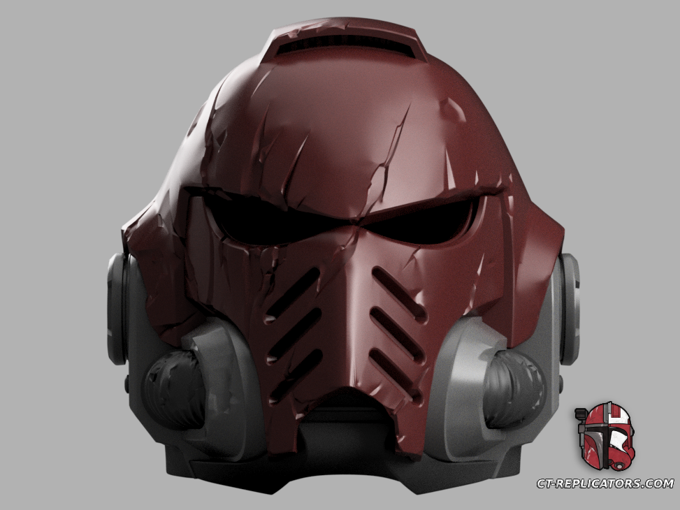 STL 3D Print Files Space Marine Helmet Warhammer Veteran Damaged Primaris Astartes Helmet MK X MK 10 Wh40k Helmet Cosplay 1:1