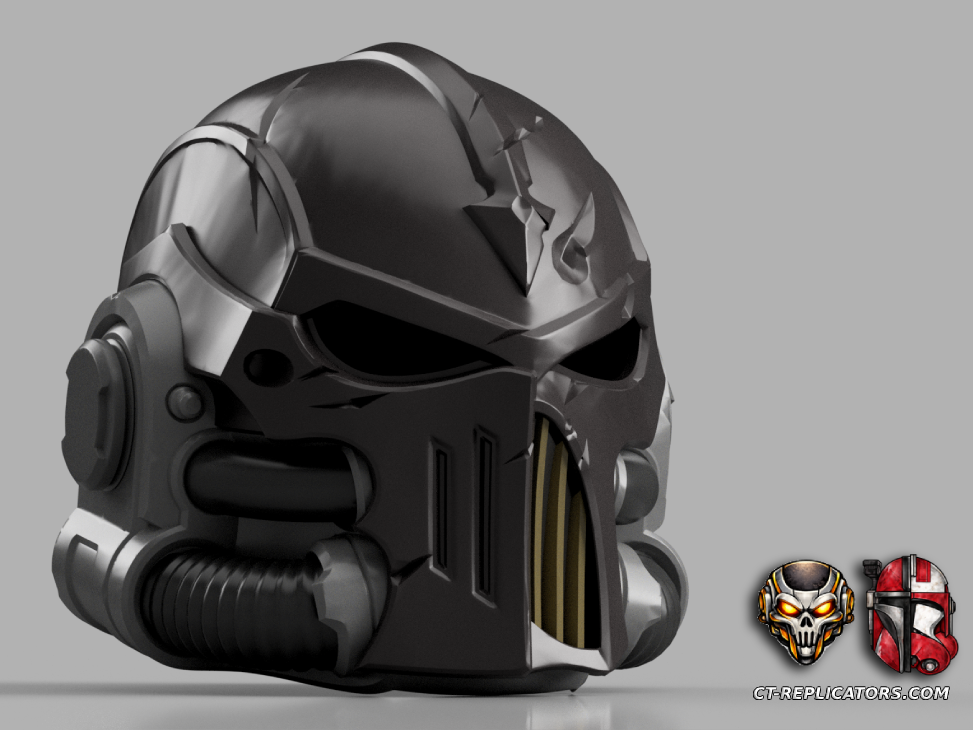 Chaos Tech Marine Helmet Heretic SM2 Cosplay 1:1 Replica