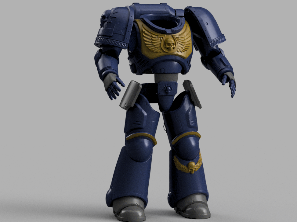 STL 3D Print Files Space marine Armor (Titus Ultra Marine) Space 3D print files Replica Cosplay 3D print 1:1