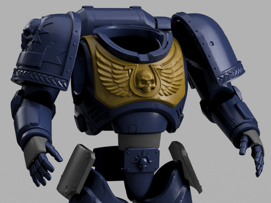 STL 3D Print Files Space marine Armor (Titus Ultra Marine) Space 3D print files Replica Cosplay 3D print 1:1