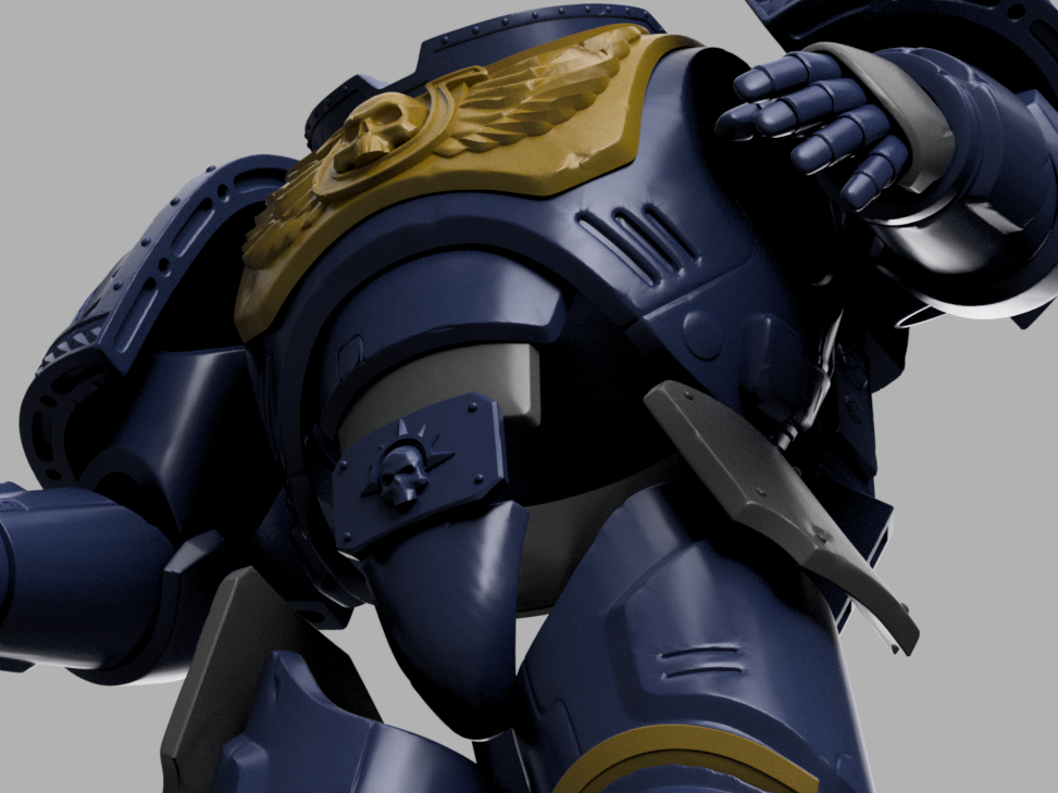 STL 3D Print Files Space marine Armor (Titus Ultra Marine) Space 3D print files Replica Cosplay 3D print 1:1