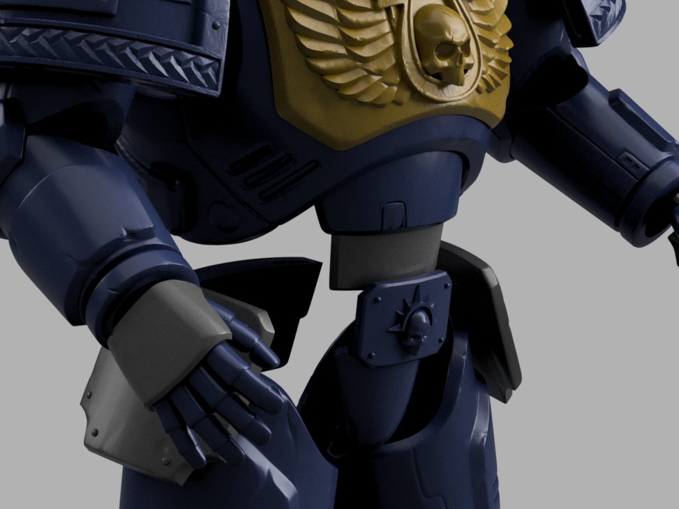 STL 3D Print Files Space marine Armor (Titus Ultra Marine) Space 3D print files Replica Cosplay 3D print 1:1