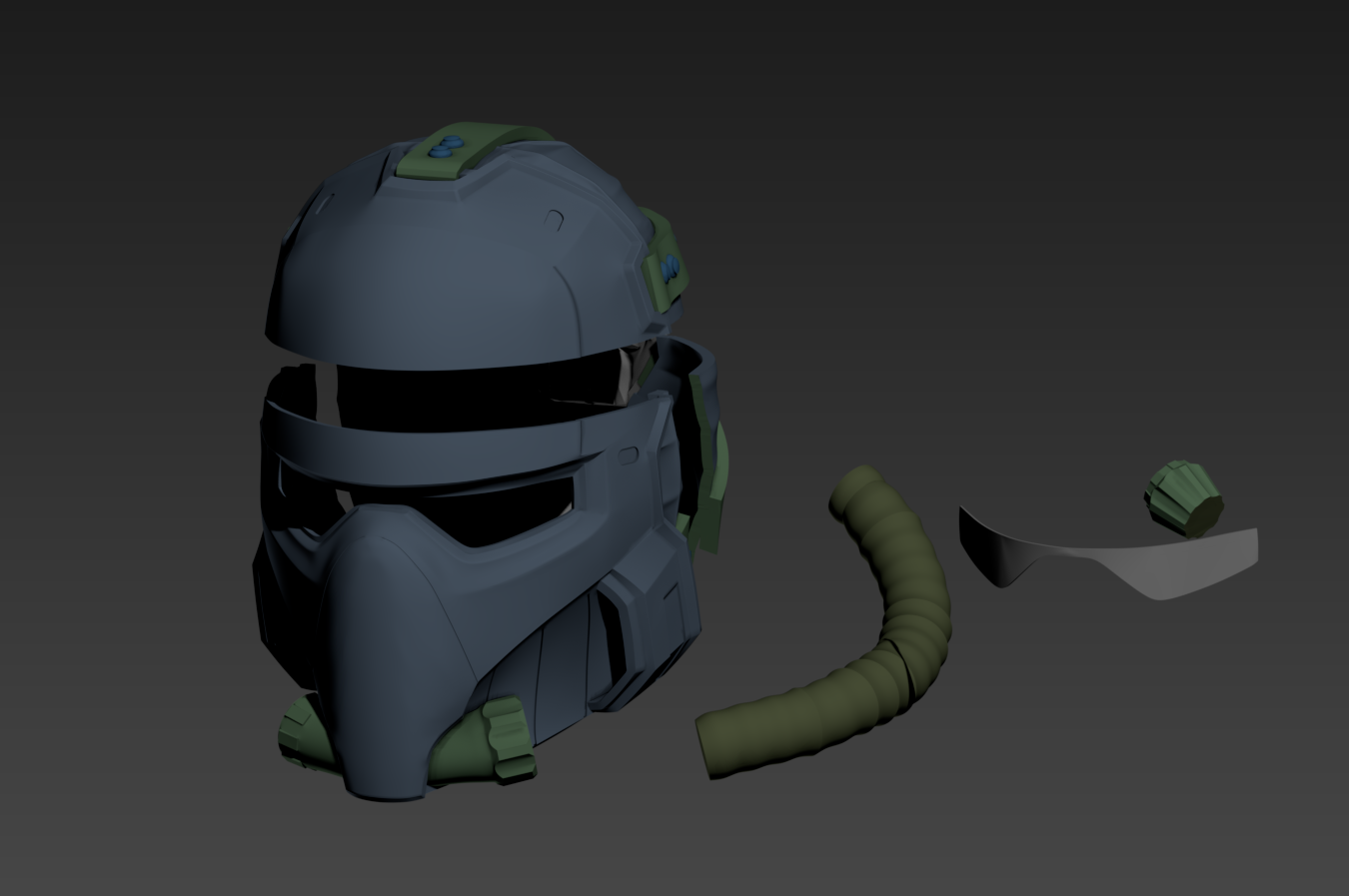 STL 3D Print Files Helldivers 2 - KDM-500 Outrider Helmet 1:1 Cosplay Replica