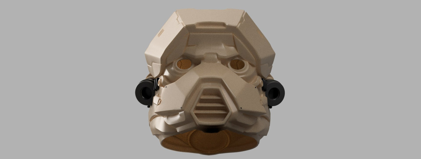 STL 3D Print Files Helldivers 2 - CE-74 Breaker Helmet DIY Kit Cosplay 1:1 scale