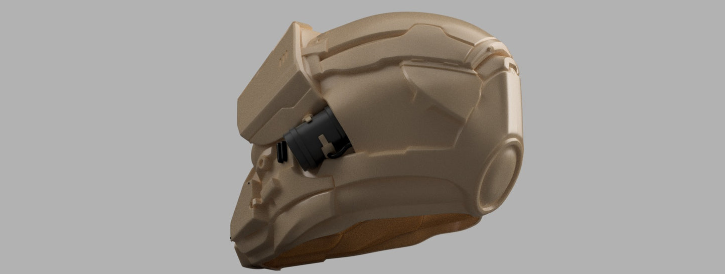 STL 3D Print Files Helldivers 2 - CE-74 Breaker Helmet DIY Kit Cosplay 1:1 scale