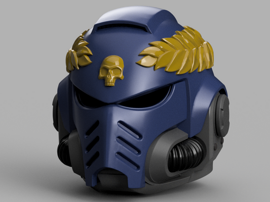 STL 3D Print Files Space Marine Helmet Warhammer Laurels Skull Primaris Astartes Helmet MK X MK 10 Wh40k Helmet Cosplay 1:1 (kopia)